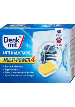 Таблетки Denkmit проти накипу для пральної машини Multi-Power 4, 60 шт